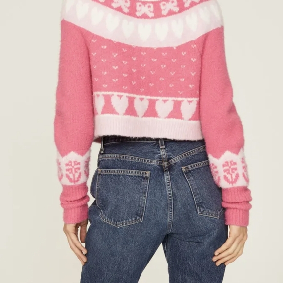 LoveShackFancy Dimples Pink Cardigan - Picture 2 of 13